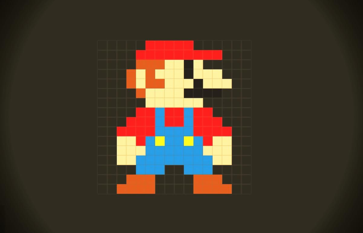 Mario Pixel Drawing