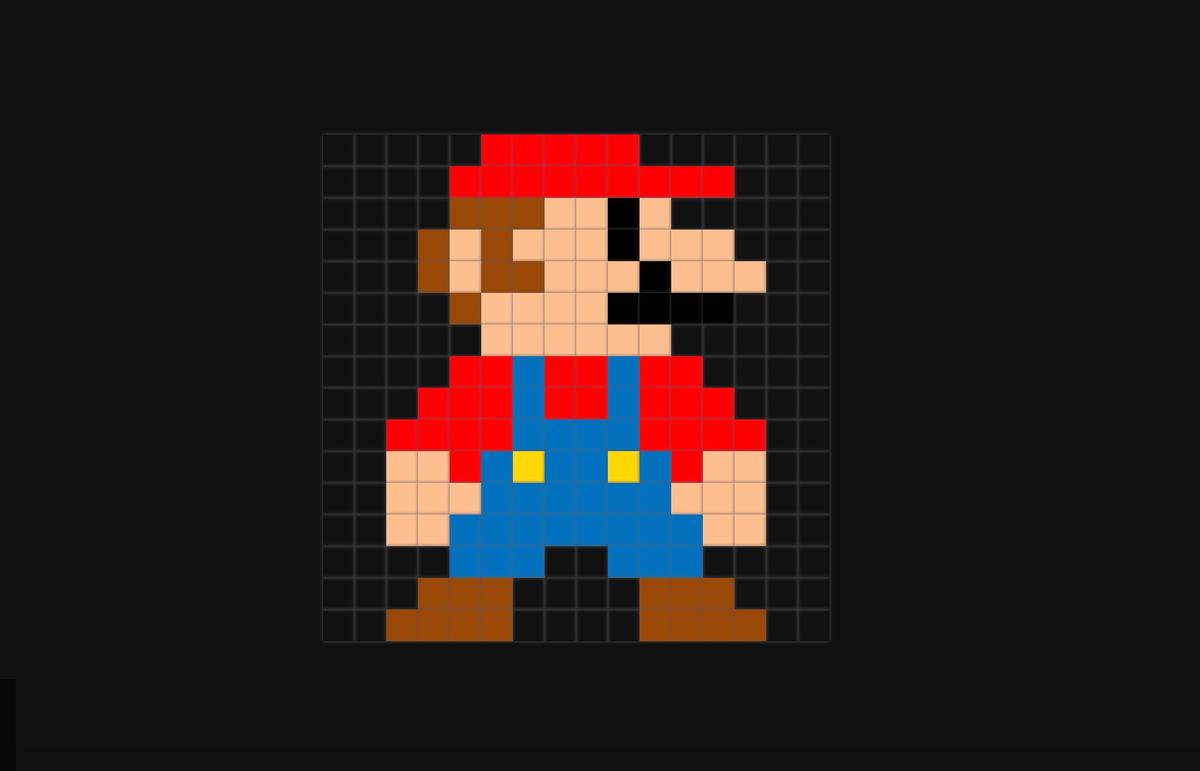 Classic Mario Pixel Art