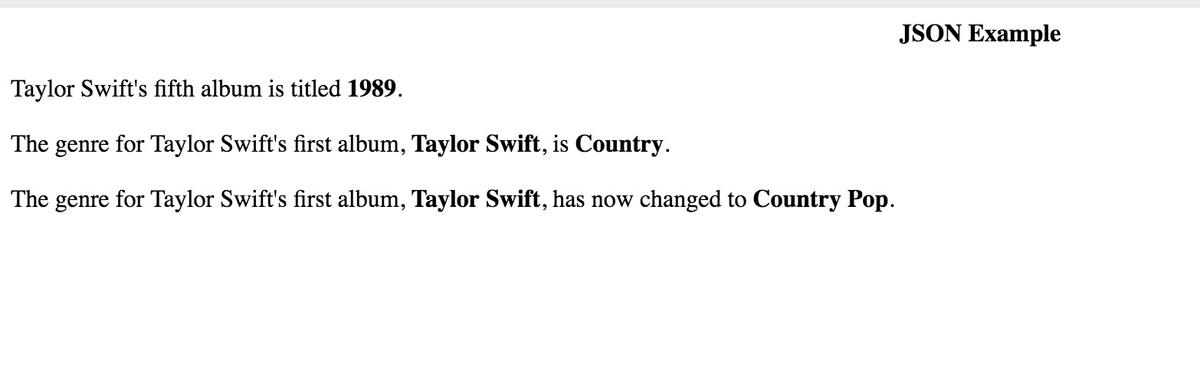 Taylor Swift Albums (JSON)