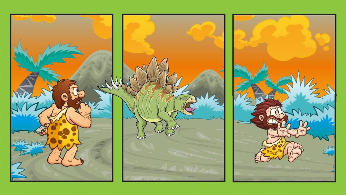 Caveman Getting scared