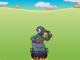Tip over the witches bowl