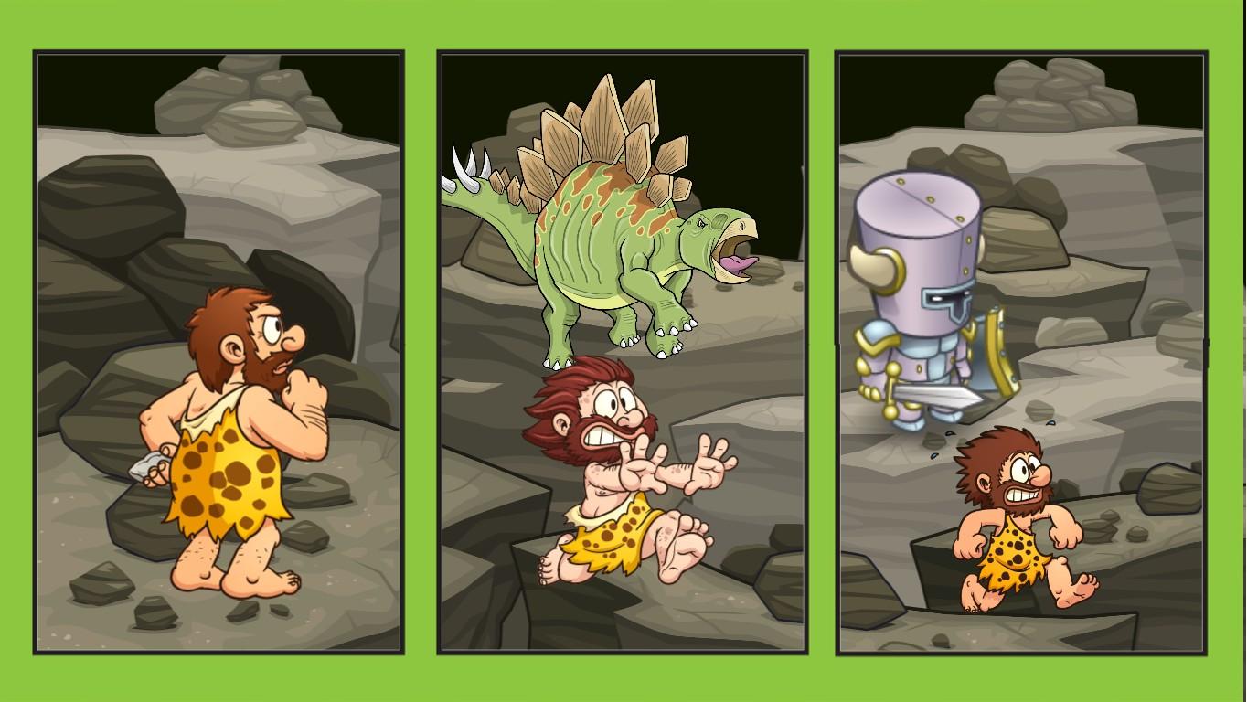 The caveman that was scared.