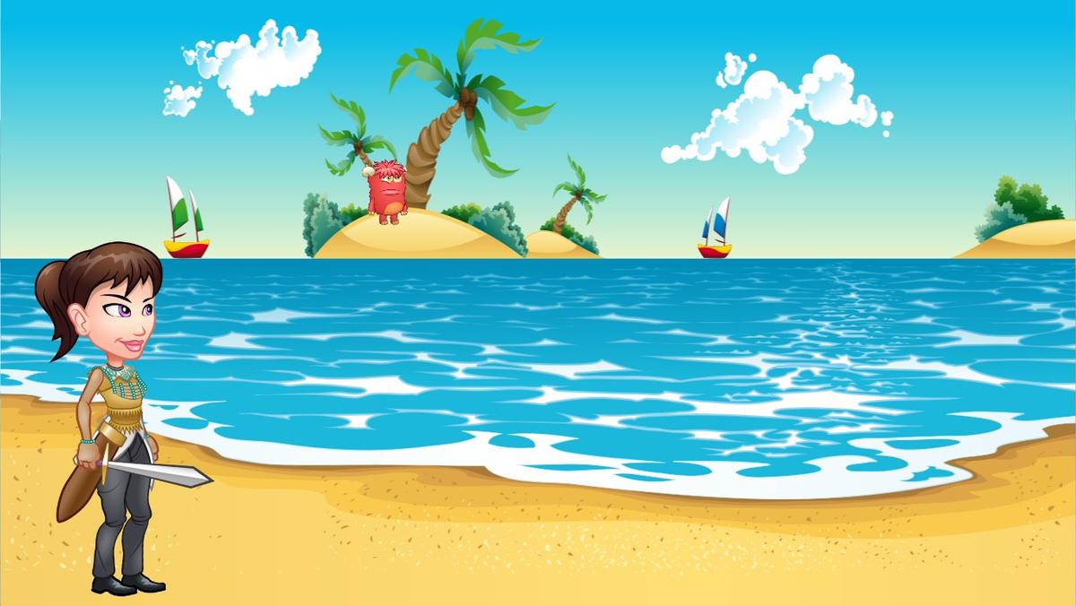 at the beach