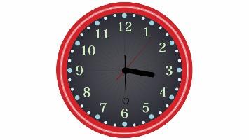 Analog Clock reds
