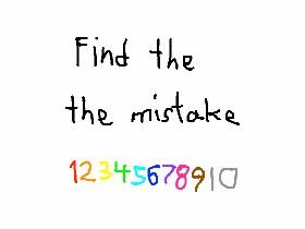 Find the mistake 1