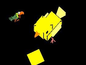 3D running square chick 1