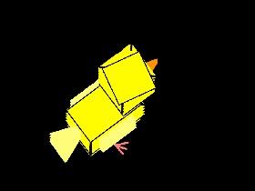 3D running square chick 1