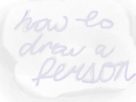 how to draw a person