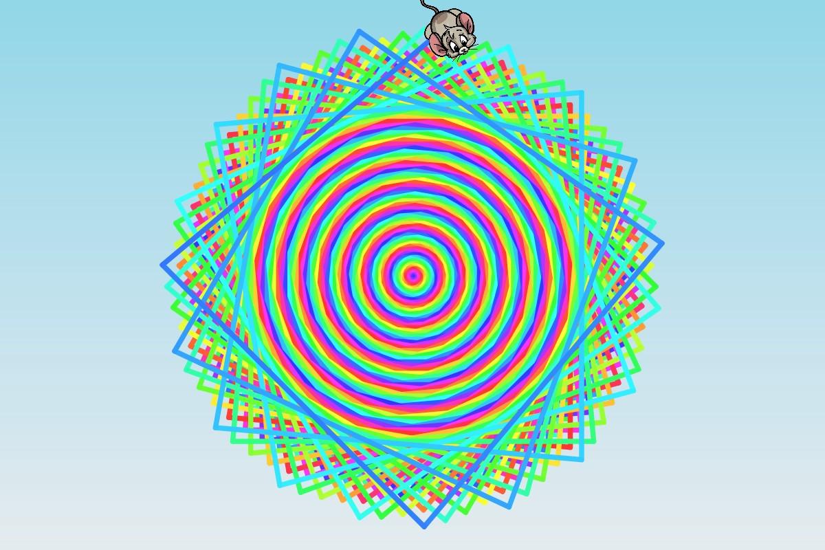 a mouse draws stuff