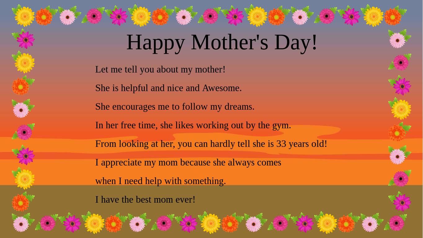 Mother&#039;s Day Mad Libs