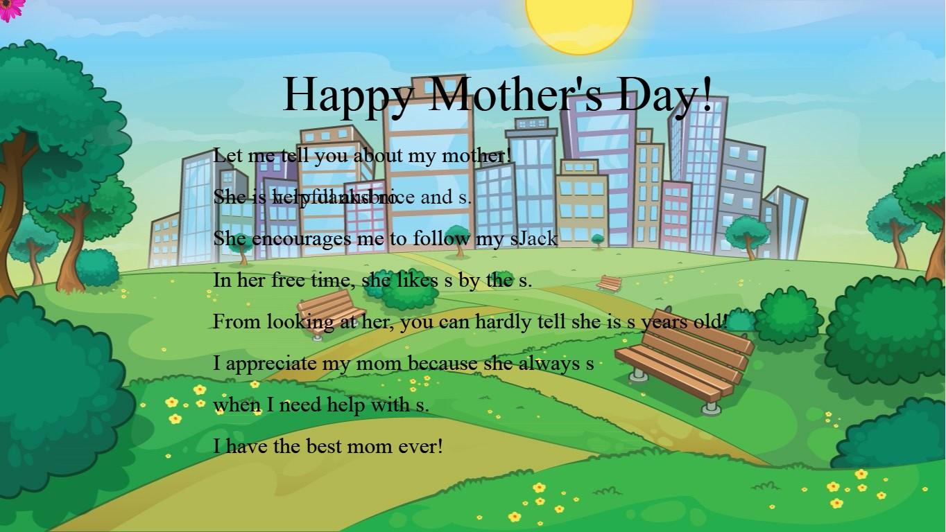 Mother's Day Mad Libs
