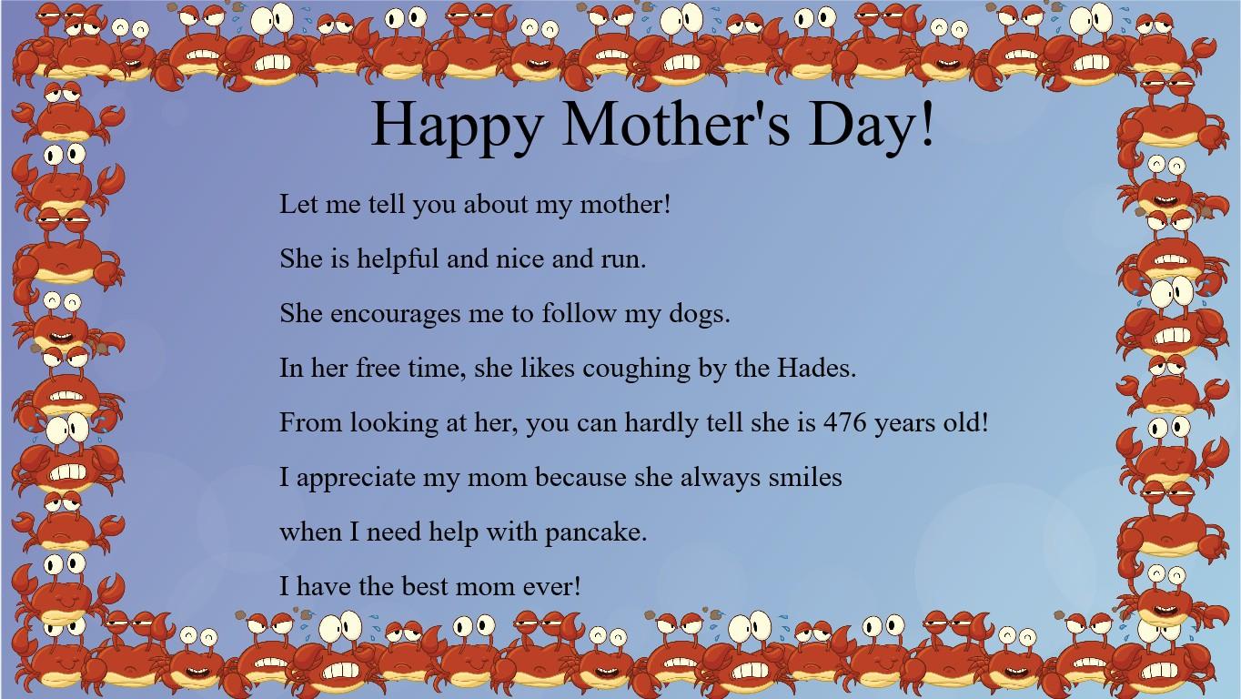 Mother&#039;s Day Crab Libs