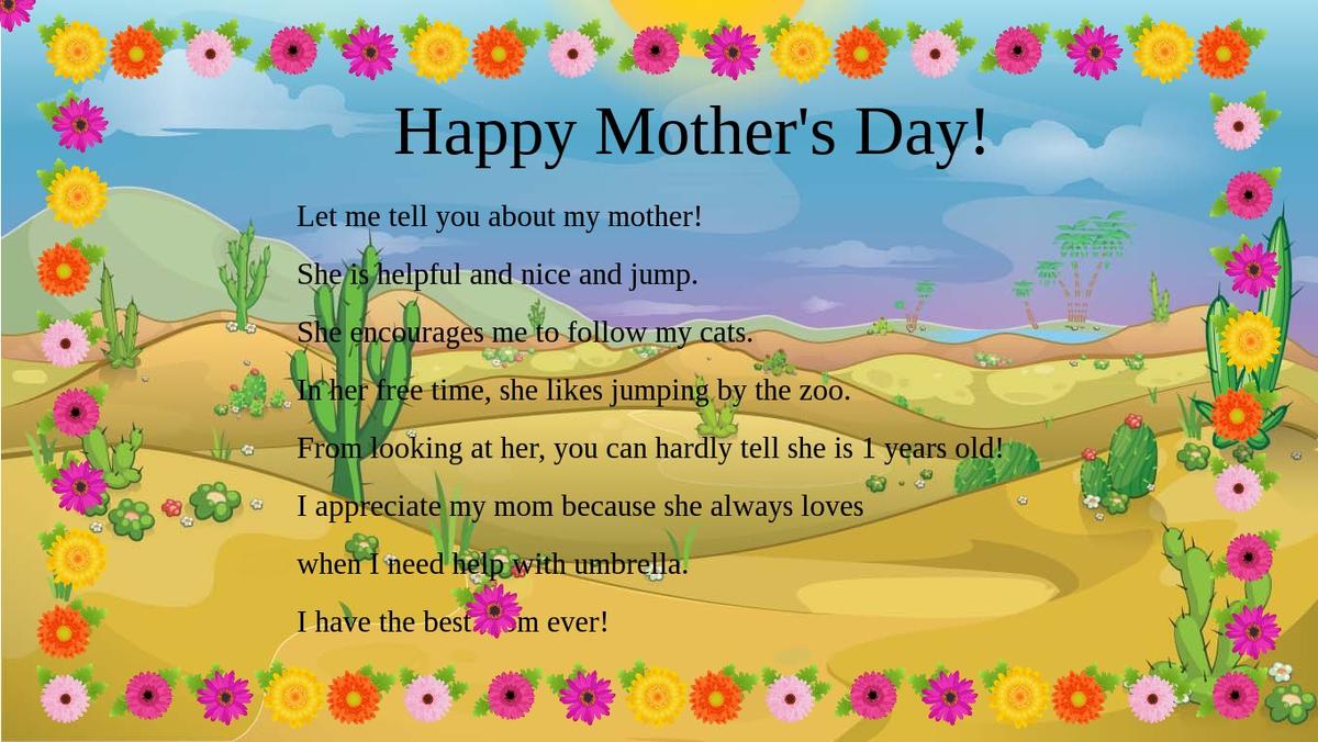 Mother's Day Mad Libs