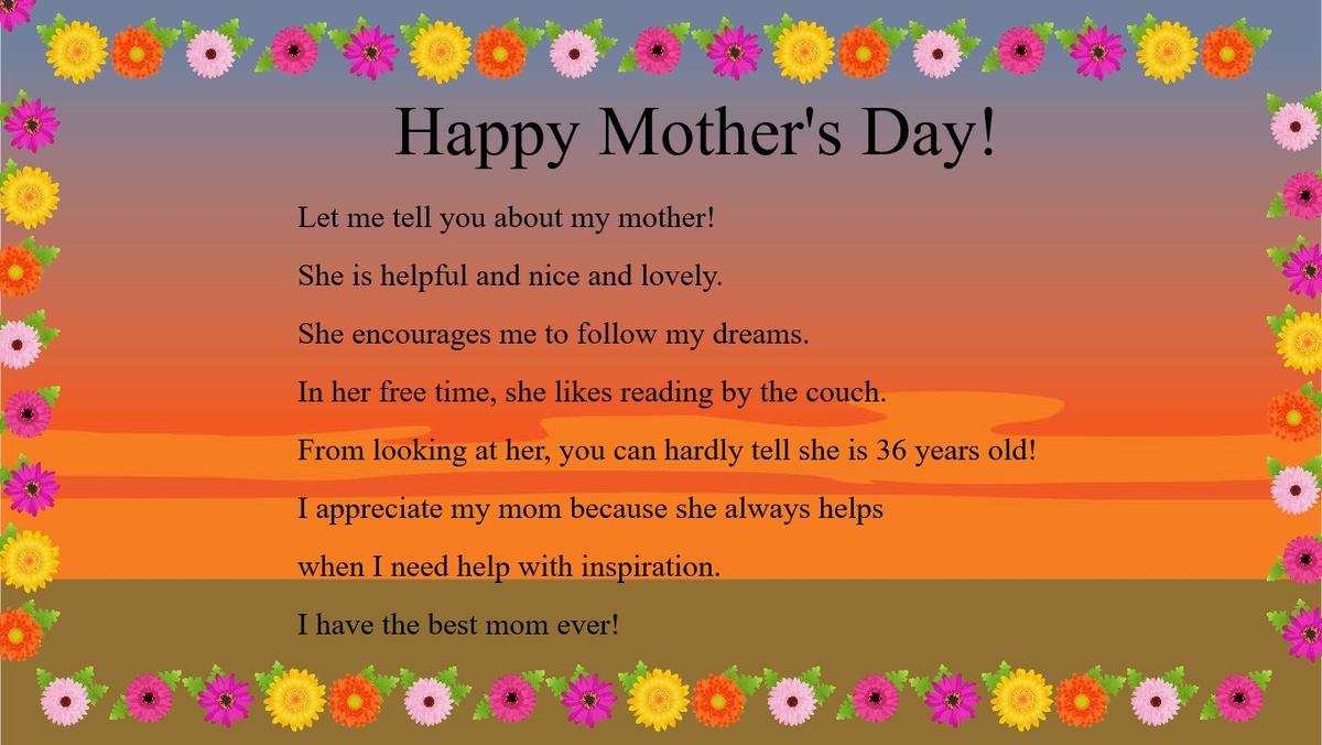 Mother's Day Mad Libs