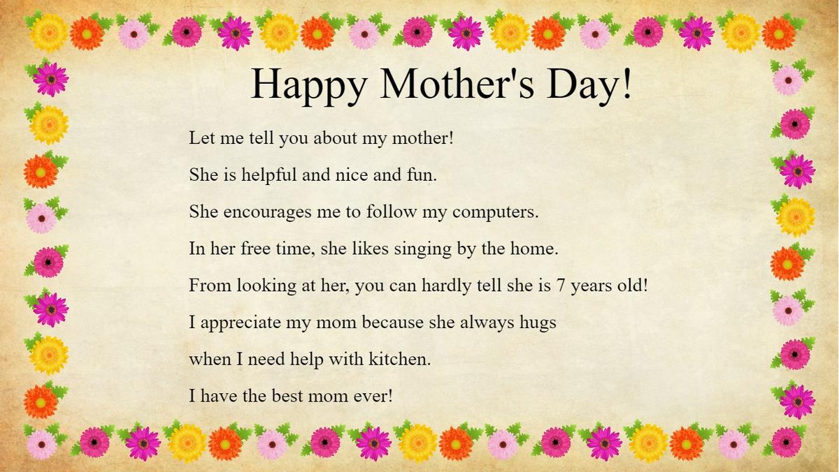 Mother's Day Mad Libs