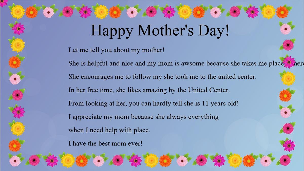 Mother's Day Mad Libs