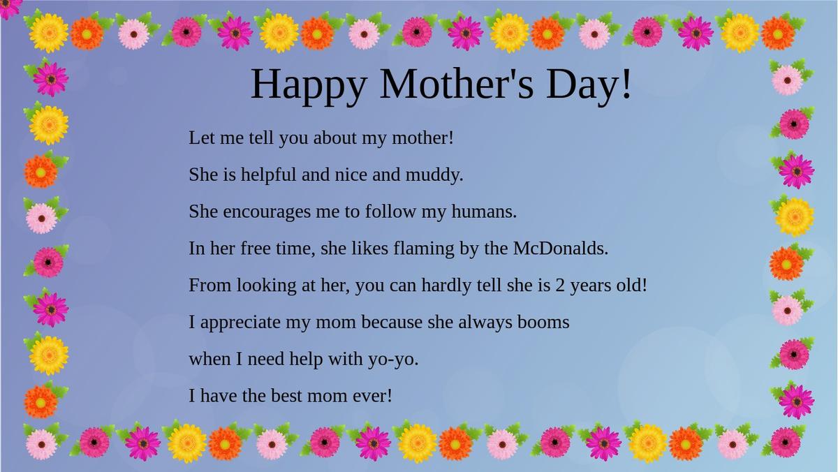 Mother's Day Mad Libs