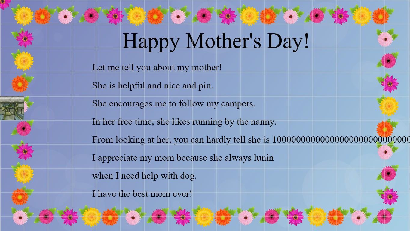 Mother's Day Mad Libs