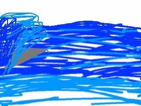 Wave and dolphin
