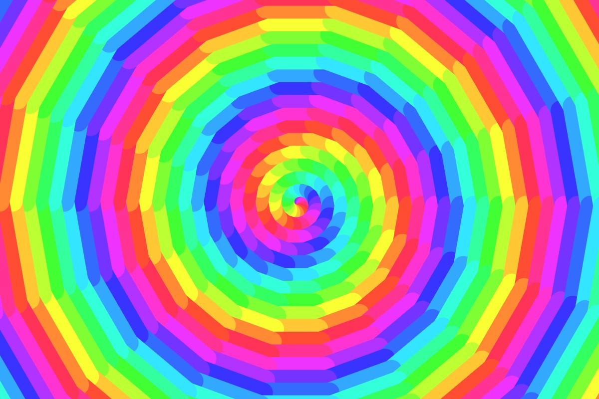 Hypnotic Rainbow Swirl Fun