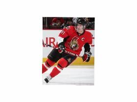 talking to a hockey player
