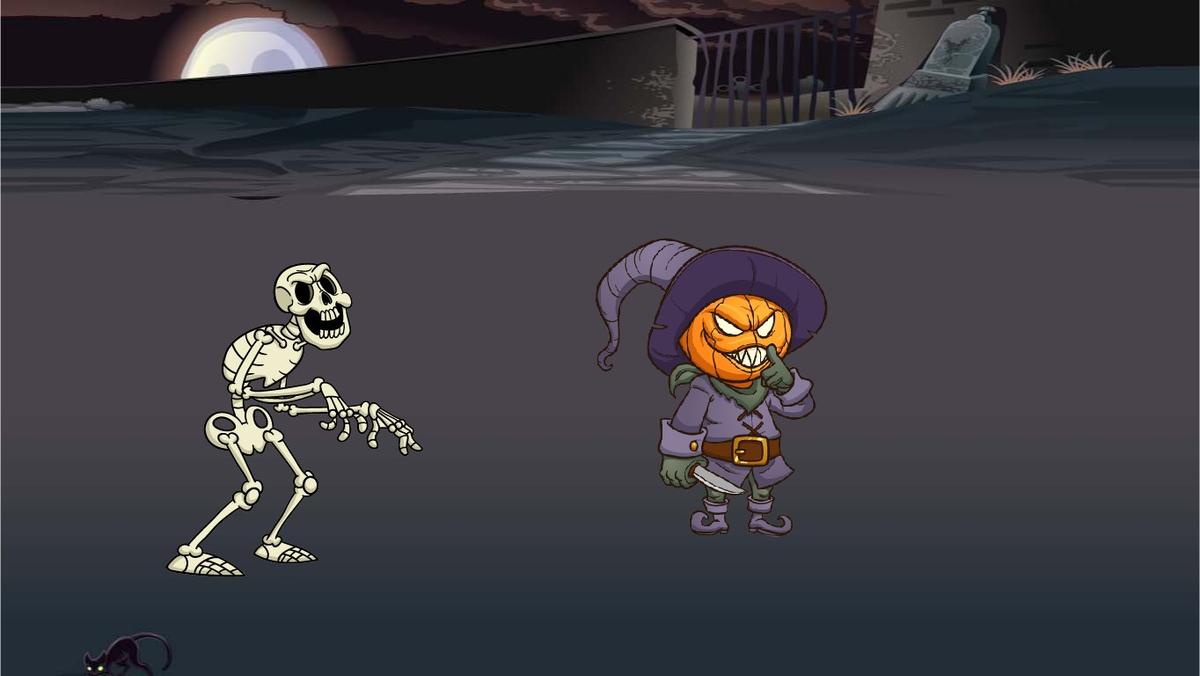 Spoooookeeey skeleton.