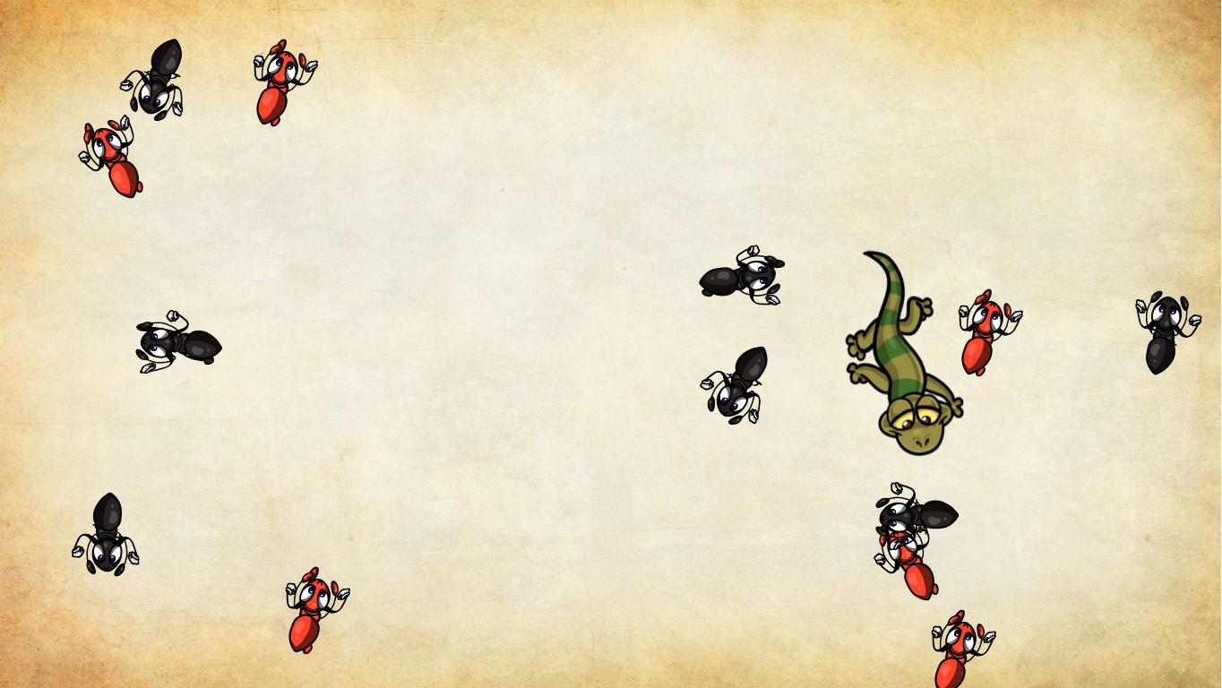 Ants vs Lizard