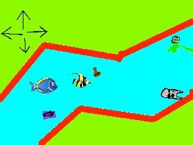Help a fish clean up trash!