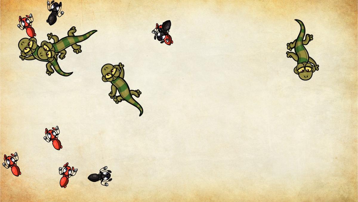 Ants vs Lizard