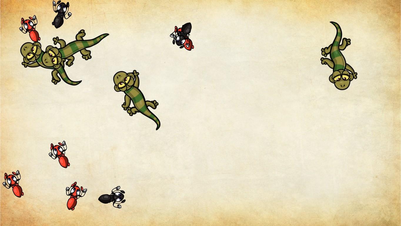 Ants vs Lizard