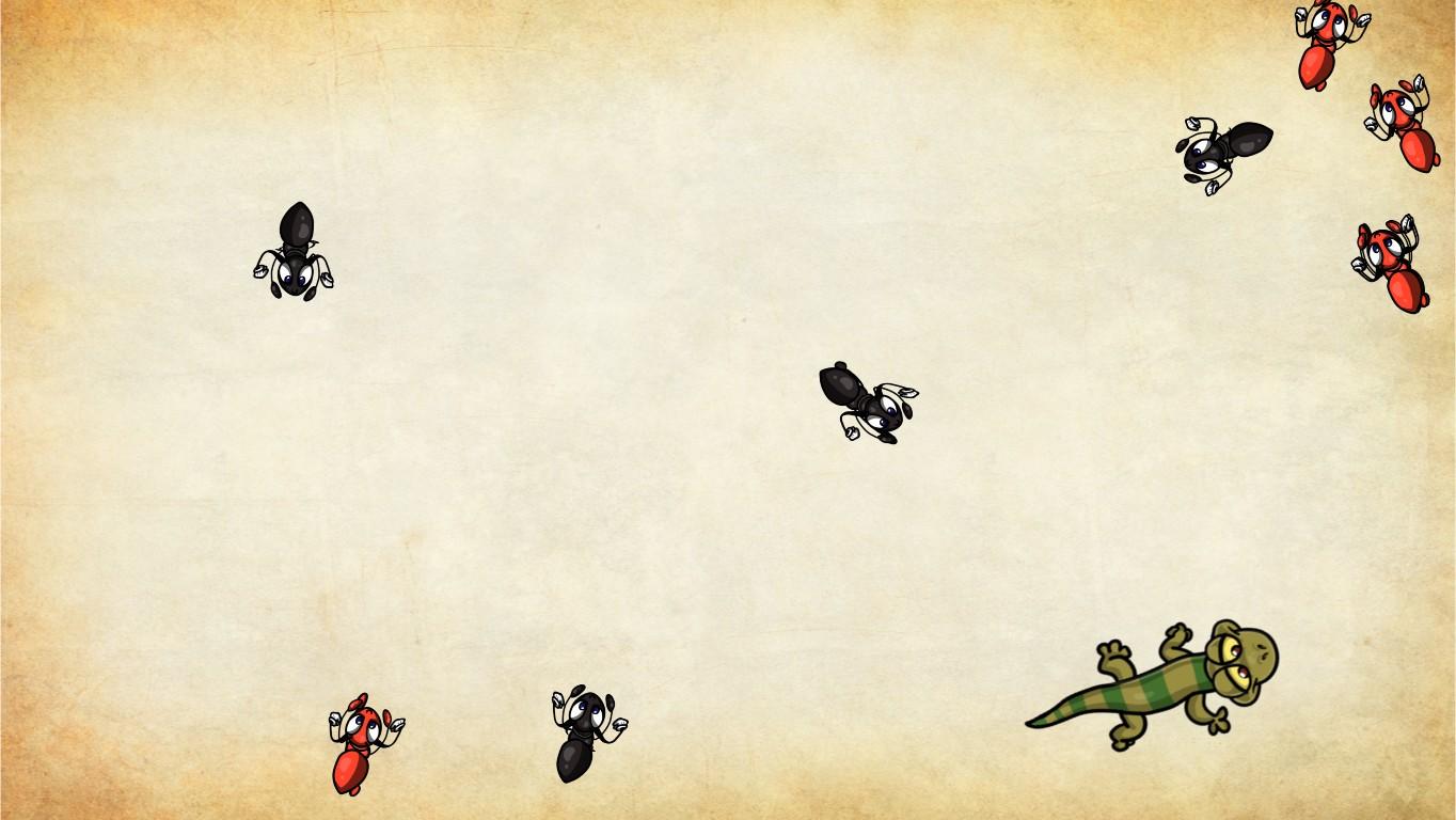 Ants vs Lizard