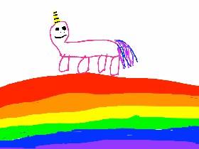 Pink Fluffy Unicorns Dancing on rainbows