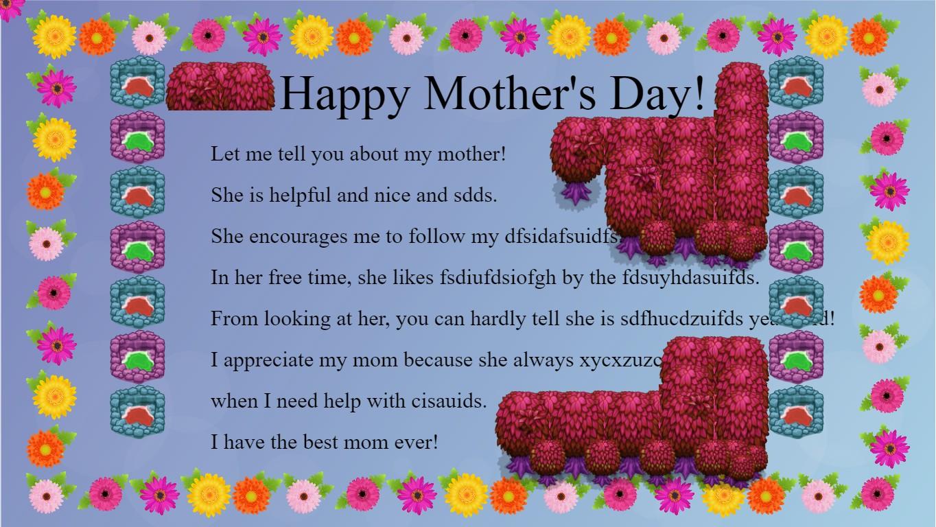 Mother&#039;s Day Mad Libs