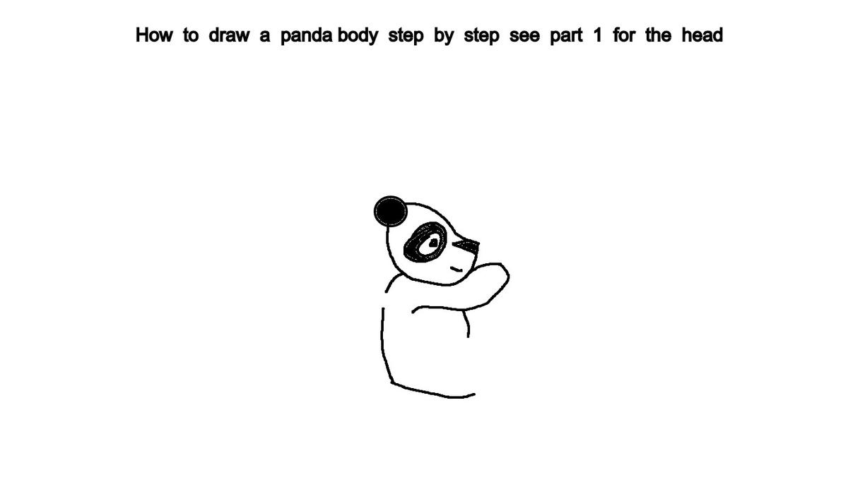 Draw a panda-part 2, the body
