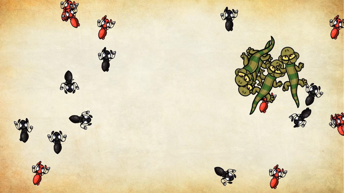 Ants vs Lizard
