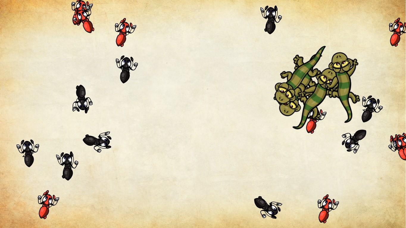 Ants vs Lizard