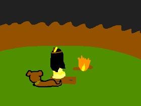 The girl with the fire