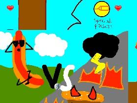 Sawsage vs Hamburger 1