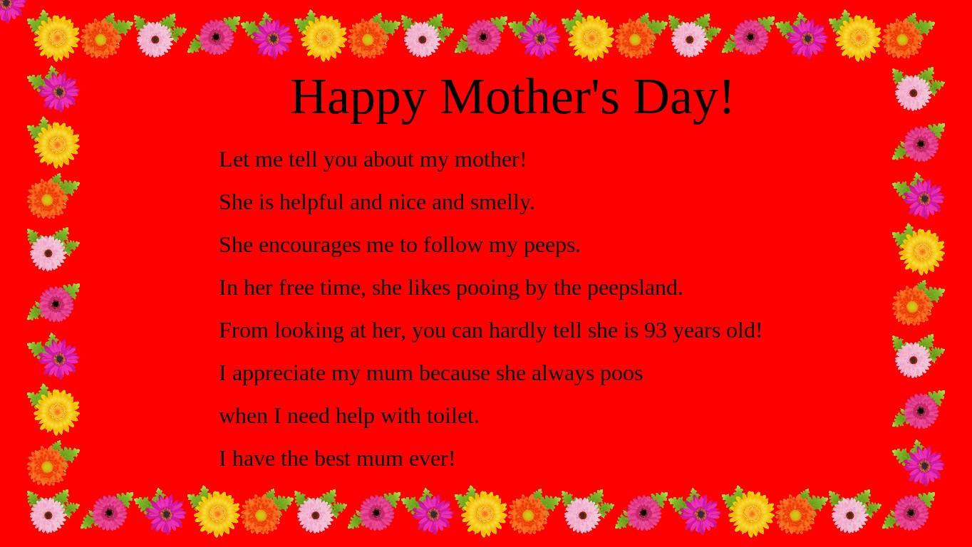 Mother&#039;s Day Mad Libs
