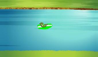 swimming aligator