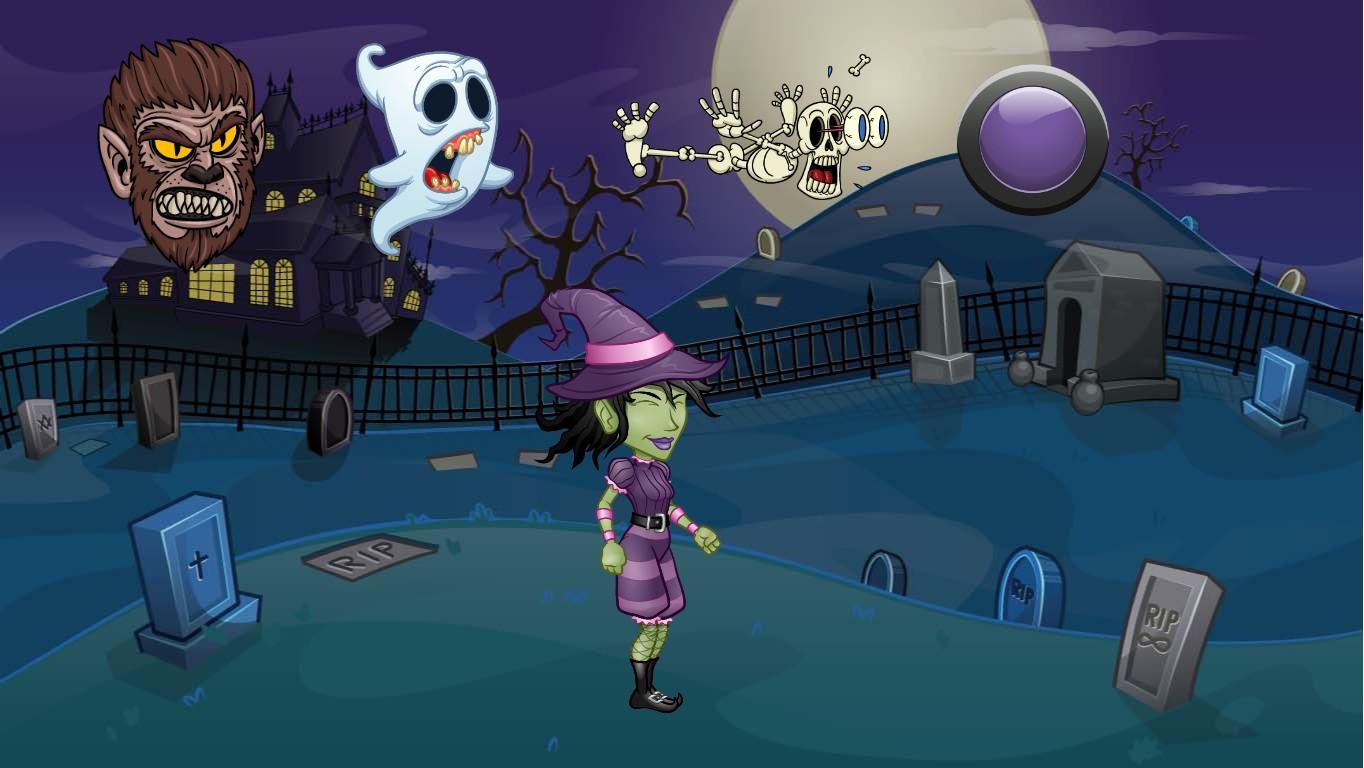 Night in a grave yard