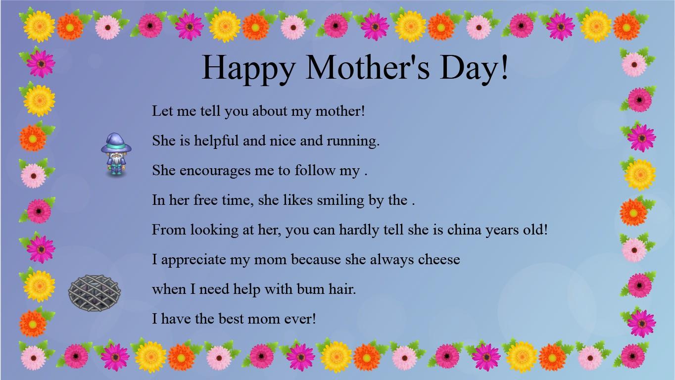 Mother's Day Mad Libs