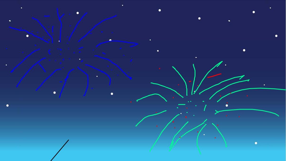 Firework display HAPPY NEW YEAR