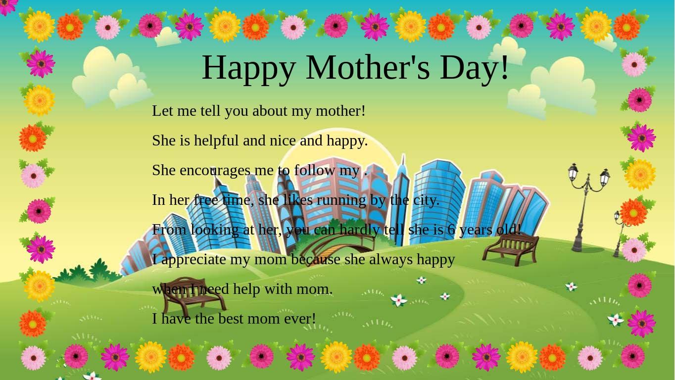 Mother&#039;s Day Mad Libs