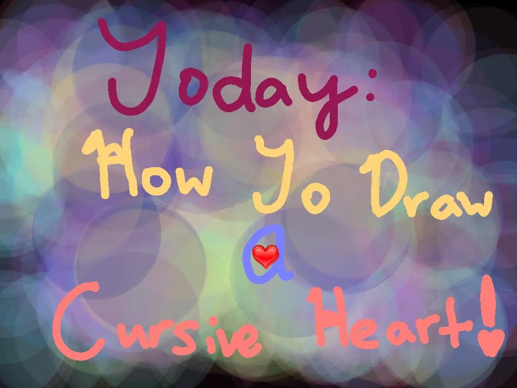 How To Draw: Cursive Heart