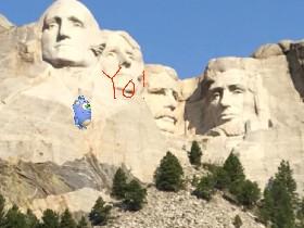walking on mt rushmore