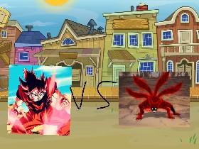 goku vs naruto four tails