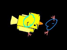 3D running square chick 1