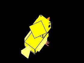 3D running square chick 1