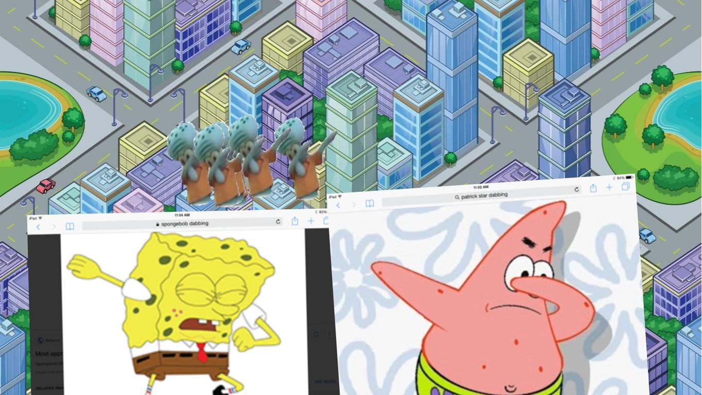 squidward dab show